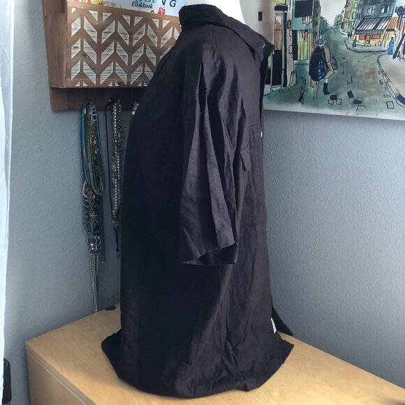 Frank and Oak Hemp Blend Short Sleeve Camp Shirt - Organic Cotton Pockets NEW - Picture 6 of 9